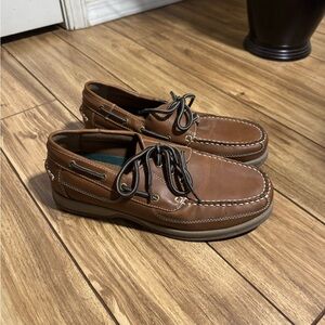 Premium Brown Faux Leather Boat Shoes
